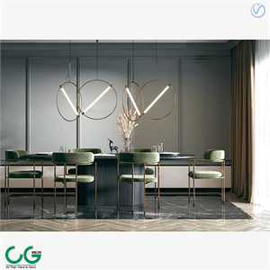 3d model of modern light luxury dining table and chairs